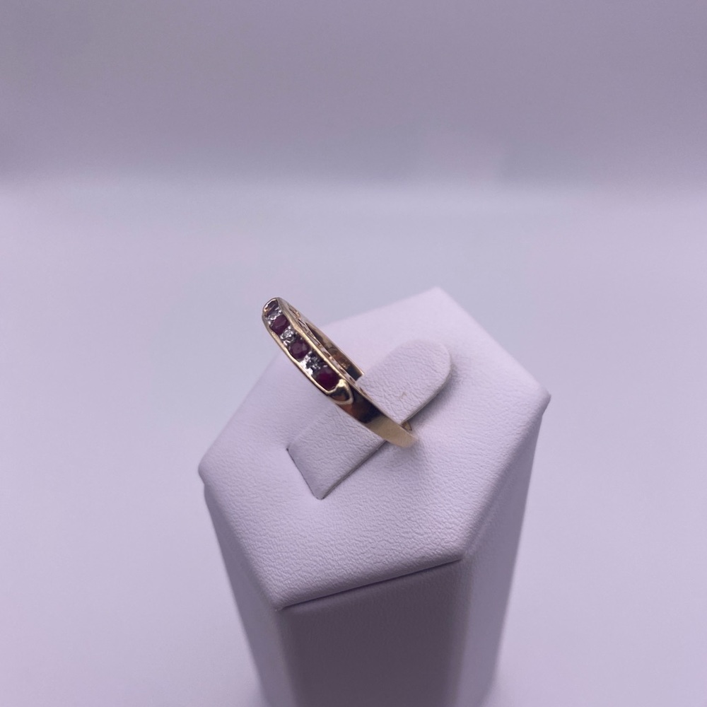 10k Yellow Gold Ruby And Diamonds Ring - image 6